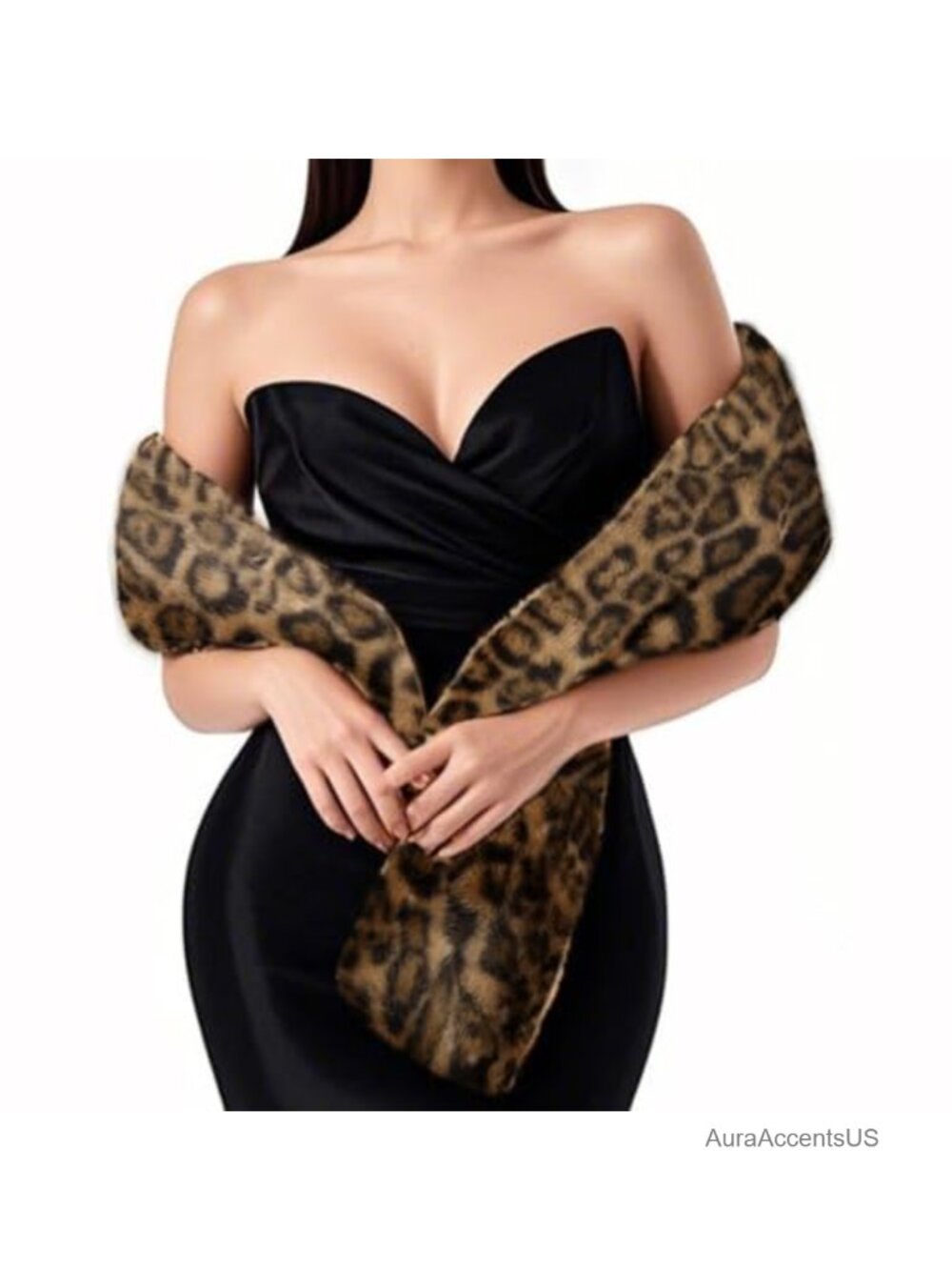 Faux Fur Collar Scarf Wrap Winter Warm Stole Shawl Neck Warmer
